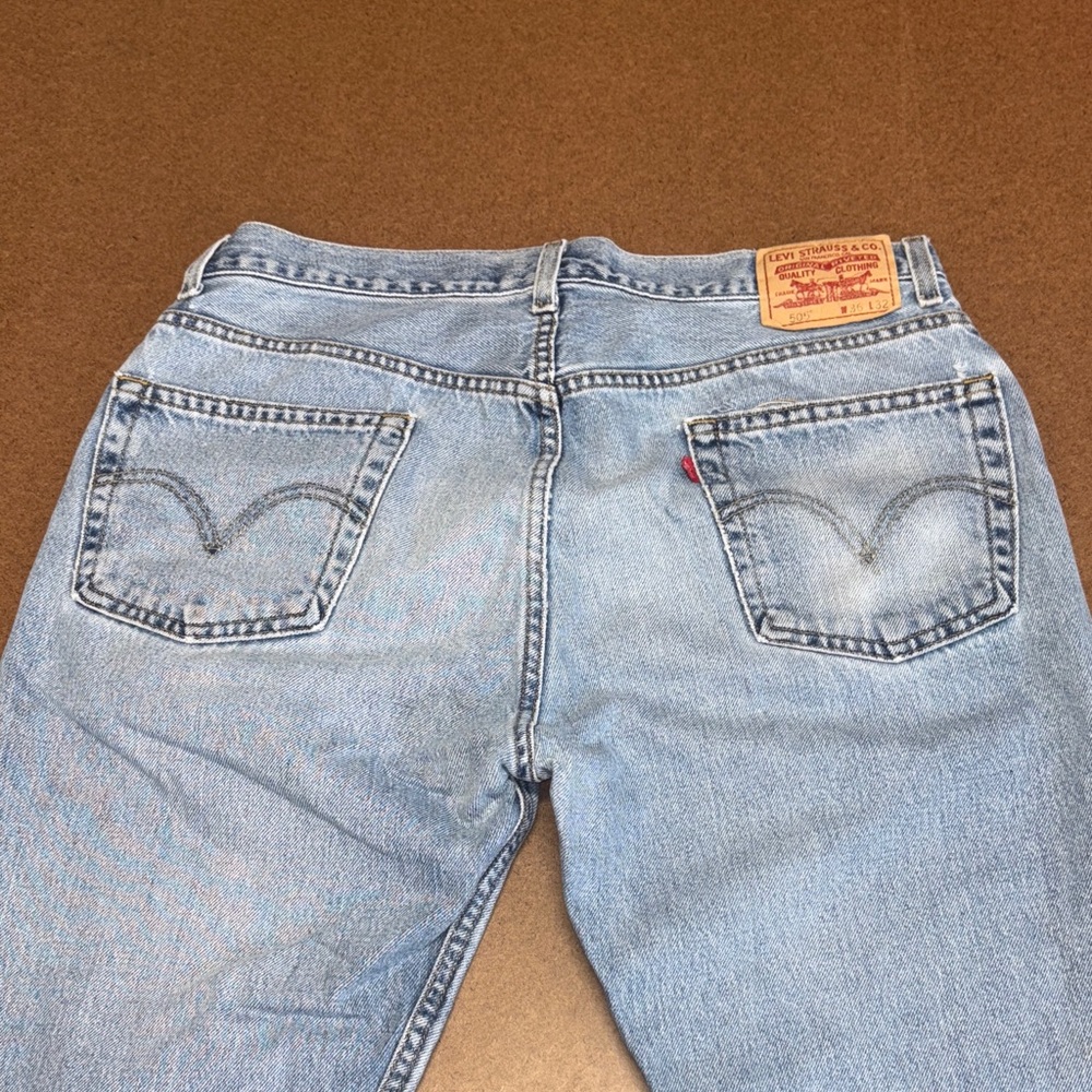 VINTAGE Levi's 505 36x32 Light Blue Bootcut Jeans